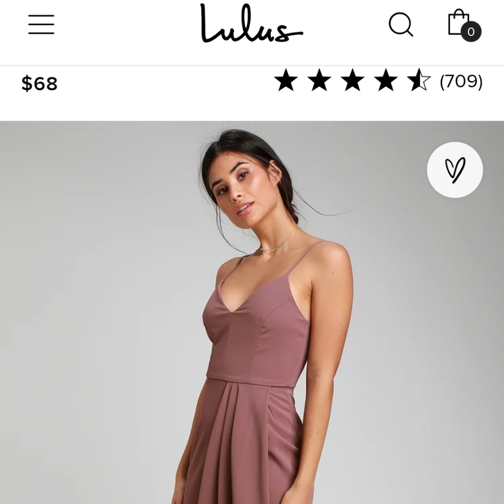 Lulus Reinette dress Sz L-Mauve